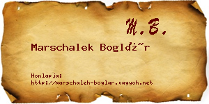 Marschalek Boglár névjegykártya